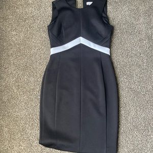Black with a white Chevron Calvin Klein dress size 6